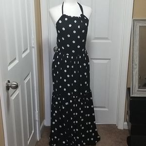 J. Crew polka dot halter top dress